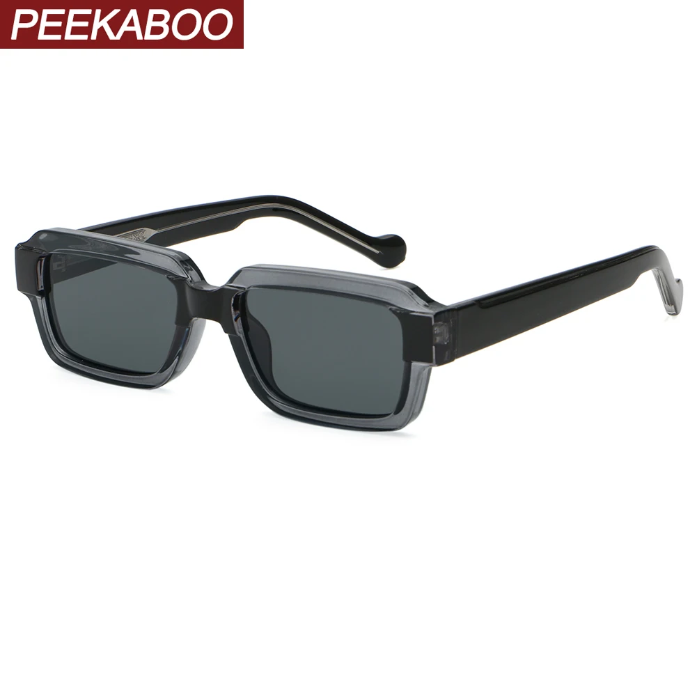 

Peekaboo brown green men sunglasses uv400 unisex CP acetate square sun glasses for women summer style male decoration 2024
