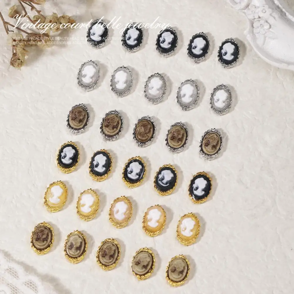 10Pcs Nail Art Decor Stylish Alloy Gloss Retro Beauty Head Nail Art Decor Nail Salon Supply Nail Beauty Heads Nail Charm
10Pcs Nail Art Decor Stylish Alloy Gloss Retro Beauty Head Nail Art Decor Nail Salon Supply Nail Beauty Heads Nail Charm