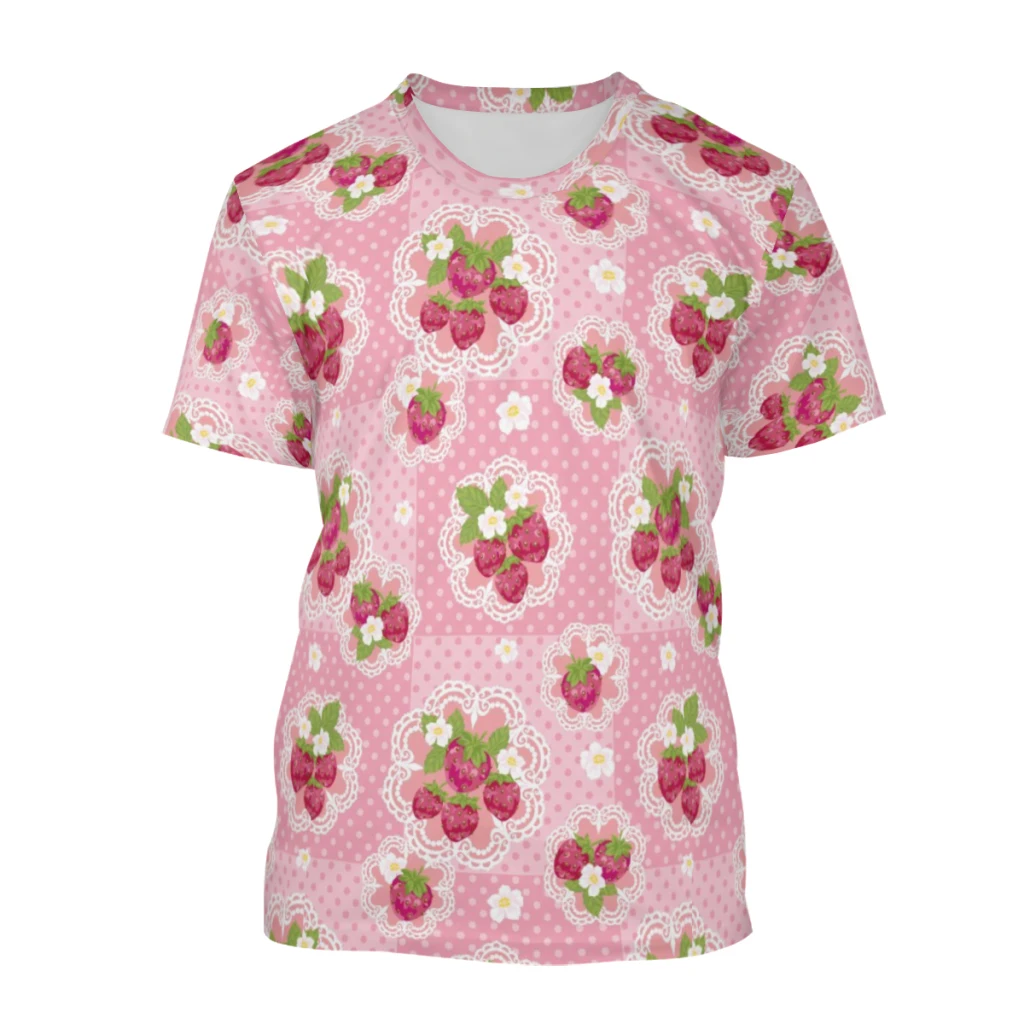 

Strawberry Shortcake Women T-shirt Short Sleeve Graphic Print Crewneck