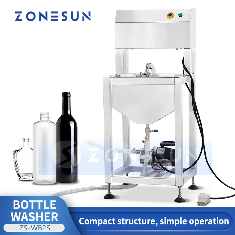 ZONESUN Semi Automatic Bottle Washer Cleaning Machine Plastic Bottle Glass Jar Rinsing Equipment Dual Head ZS-WB2S
ZONESUN Semi Automatic Bottle Washer Cleaning Machine Plastic Bottle Glass Jar Rinsing Equipment Dual Head ZS-WB2S