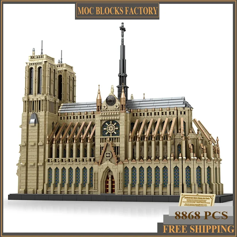 

NEW 8868Pcs World Famous Architecture Notre Dame de Paris Model Building Blocks City Streetview Bricks Toys Kids Christmas Gifts