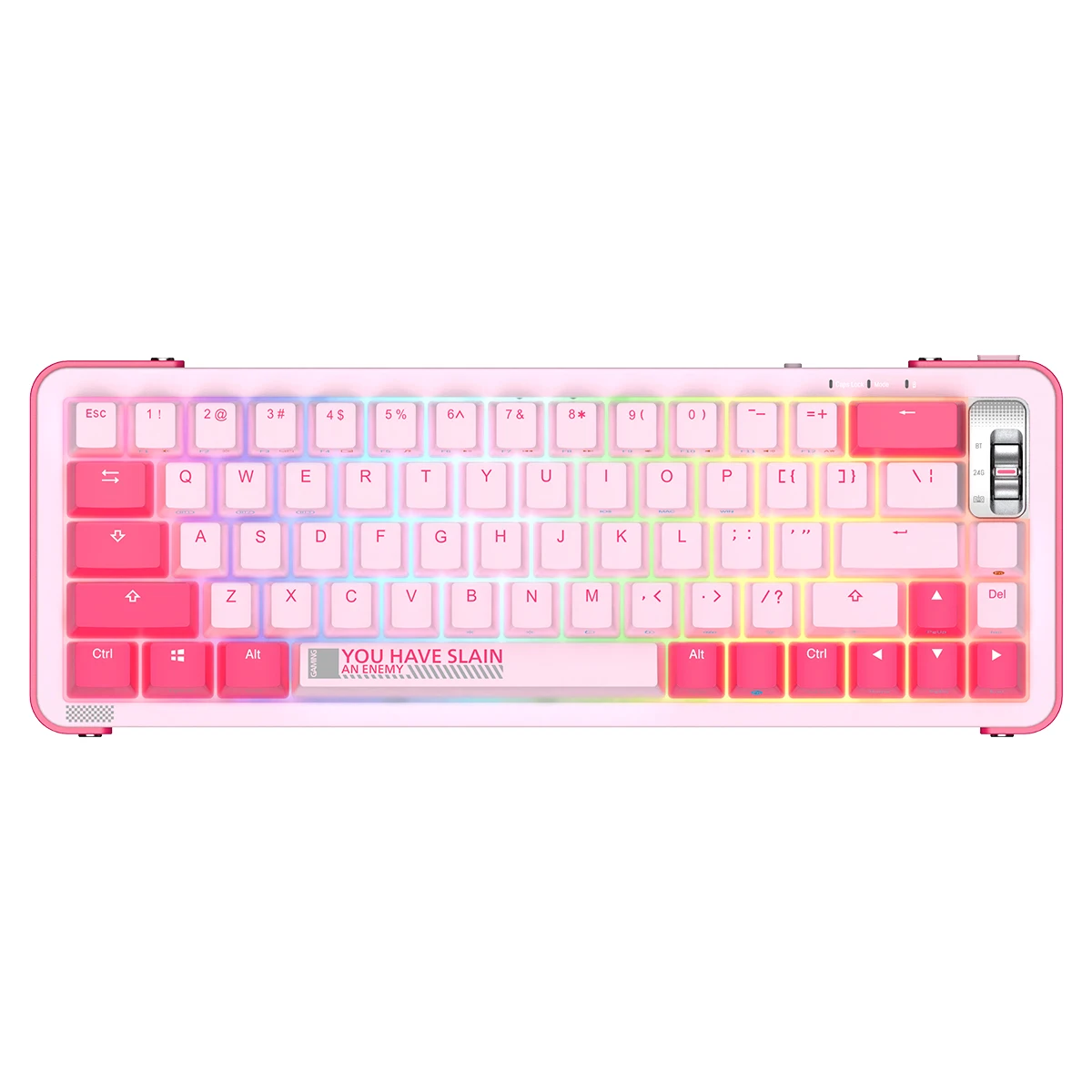 YUNZII Royalaxe Y68 65% Hot Swappable Wireless Mechanical Keyboard with RGB Backlight, Double Shot PBT Keycaps for Gamers
YUNZII Royalaxe Y68 65% Hot Swappable Wireless Mechanical Keyboard with RGB Backlight, Double Shot PBT Keycaps for Gamers