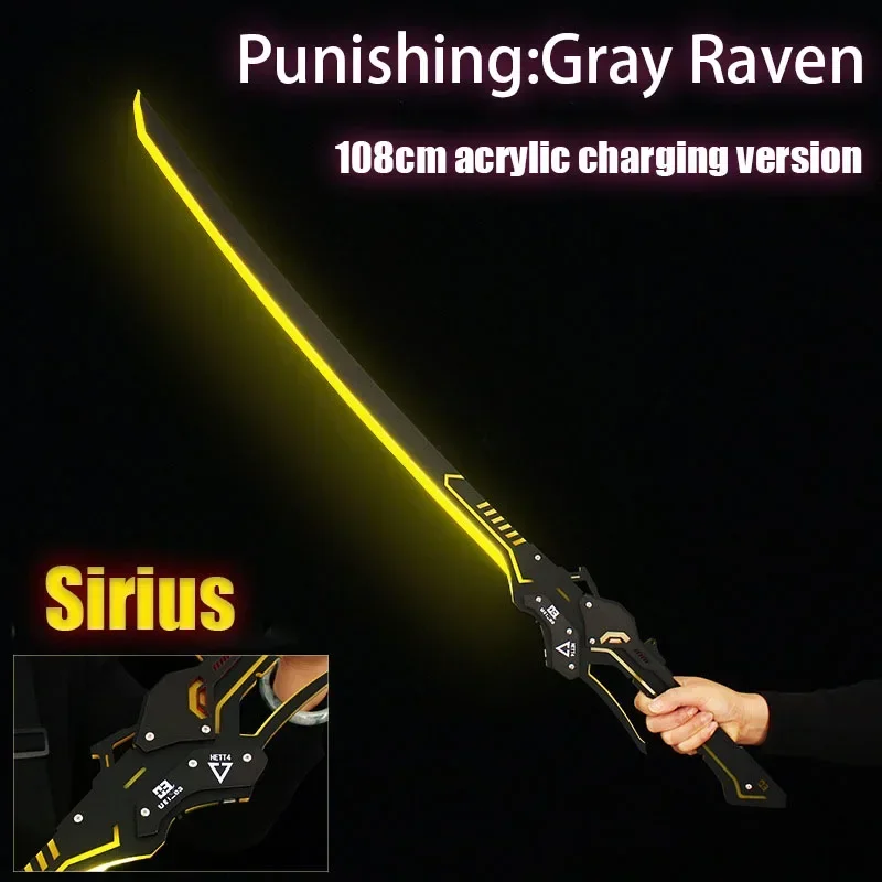 108cm Light Swords Sirius Weapon Game Punishing Gray Raven Peripherals Arcylic Charging Model Christmas Toys Knife for Boys Gift
108cm Light Swords Sirius Weapon Game Punishing Gray Raven Peripherals Arcylic Charging Model Christmas Toys Knife for Boys Gift