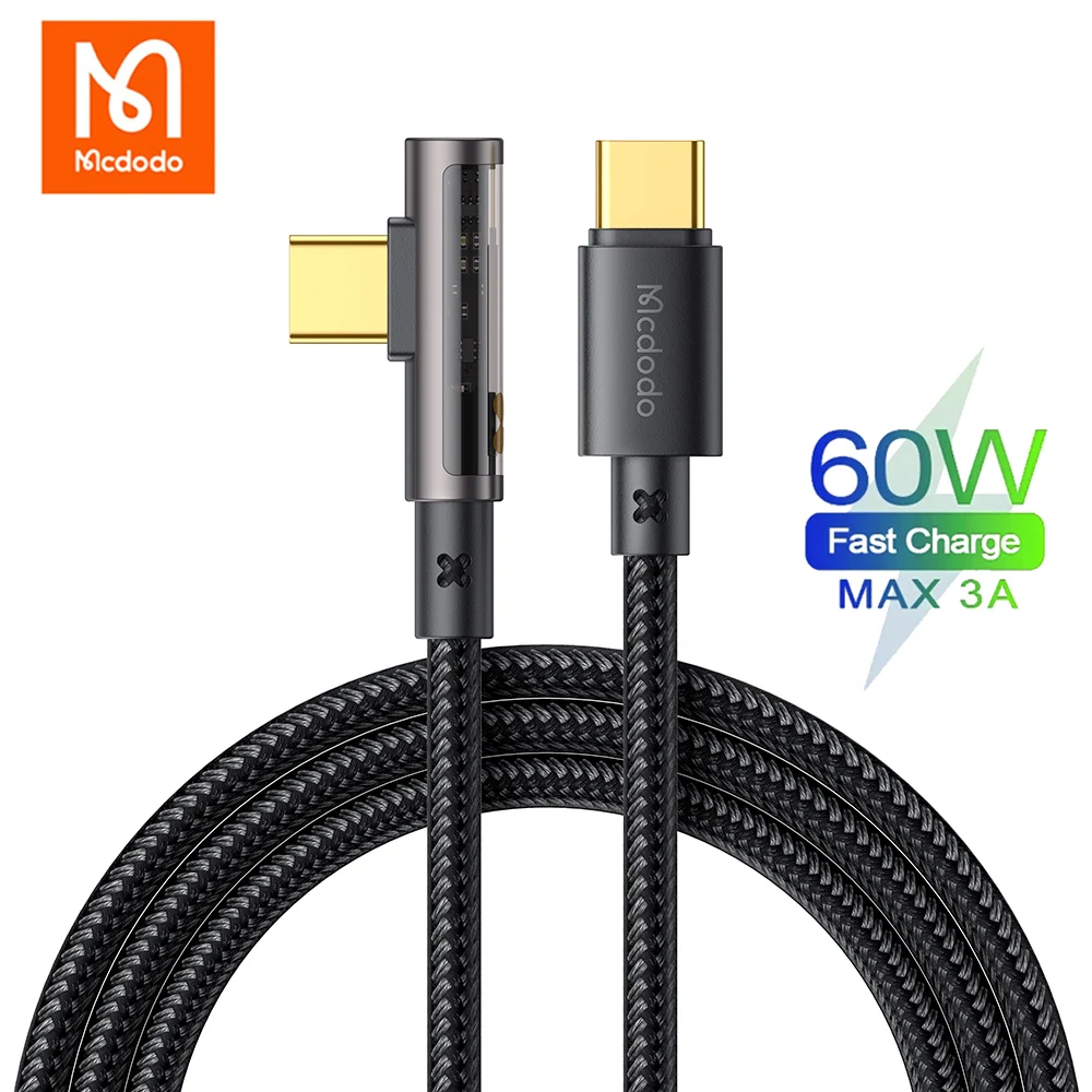 

Кабель MCDODO PD 60 Вт 3A типа C к Type C кабель для быстрой зарядки данных для Macbook iPad Tablet Samsung Huawei Xiaomi телефон налокотник кабель