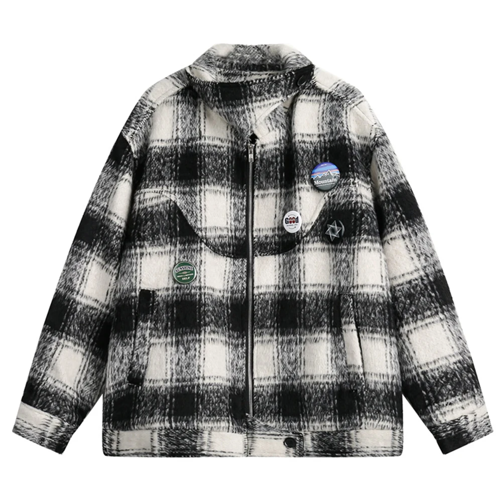Plaid Woolen Material Stand Collar Men Women Jackets 2023 Autumn Jackets for Men Outerwear Unisex Clothing
Plaid Woolen Material Stand Collar Men Women Jackets 2023 Autumn Jackets for Men Outerwear Unisex Clothing