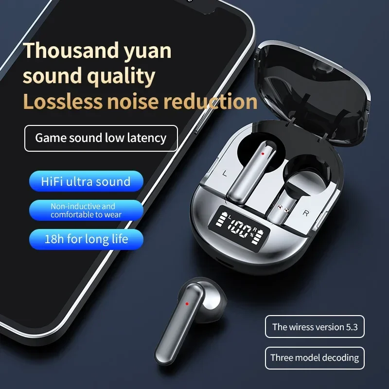 

For Mobile Phone K40 TWS Mini Earphones Stereo HiFi True Wireless Bluetooth Headphones In-Ear Earbuds Headsets Waterproof Sports