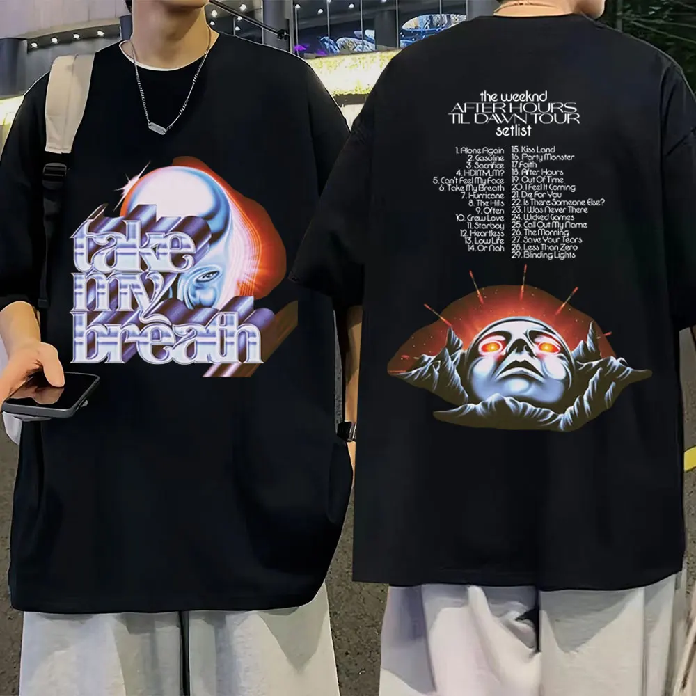 The Weeknd T-shirts After Hours Til Dawn Tour Take My Breath Print T Shirts Men Women Harajuku Hip Hop Oversized Tees Streetwear
The Weeknd T-shirts After Hours Til Dawn Tour Take My Breath Print T Shirts Men Women Harajuku Hip Hop Oversized Tees Streetwear