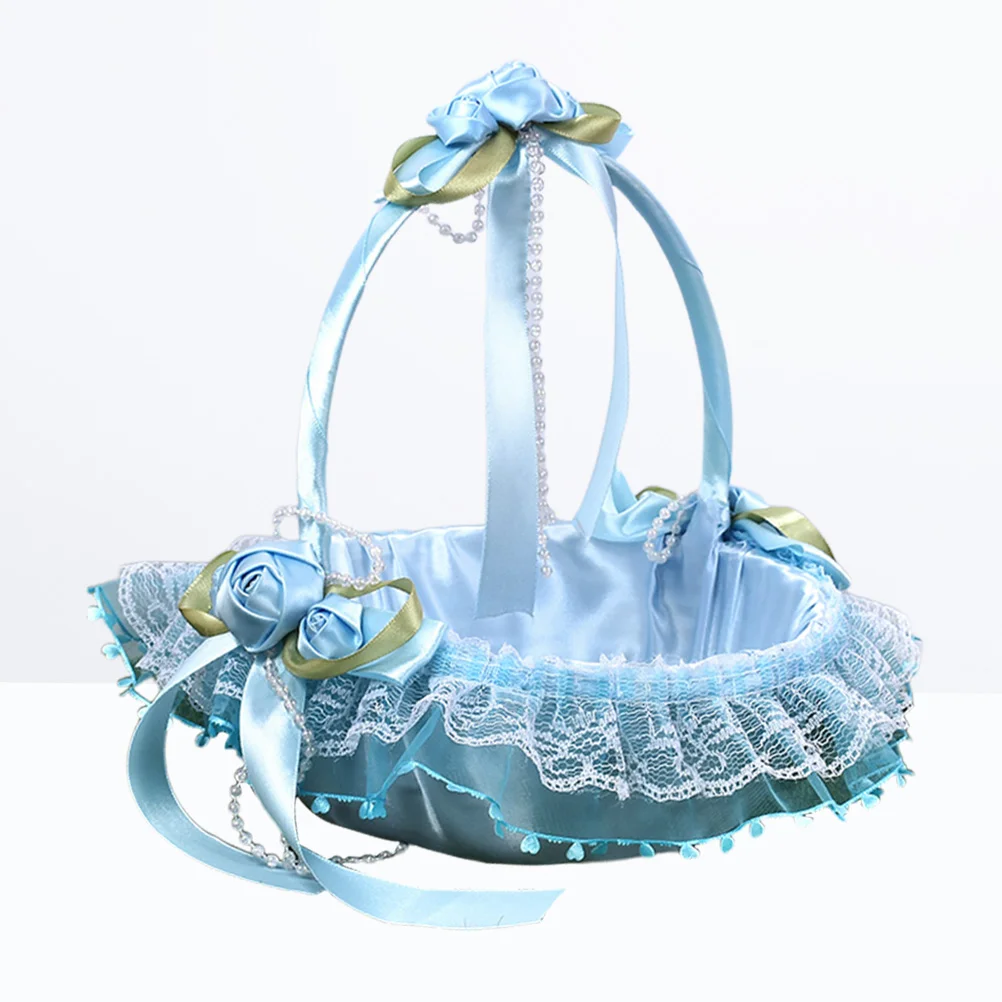 Wedding Flower Girl Basket Lace Flowers Artificial Pearl Charms Petal Candy Storage
Wedding Flower Girl Basket Lace Flowers Artificial Pearl Charms Petal Candy Storage