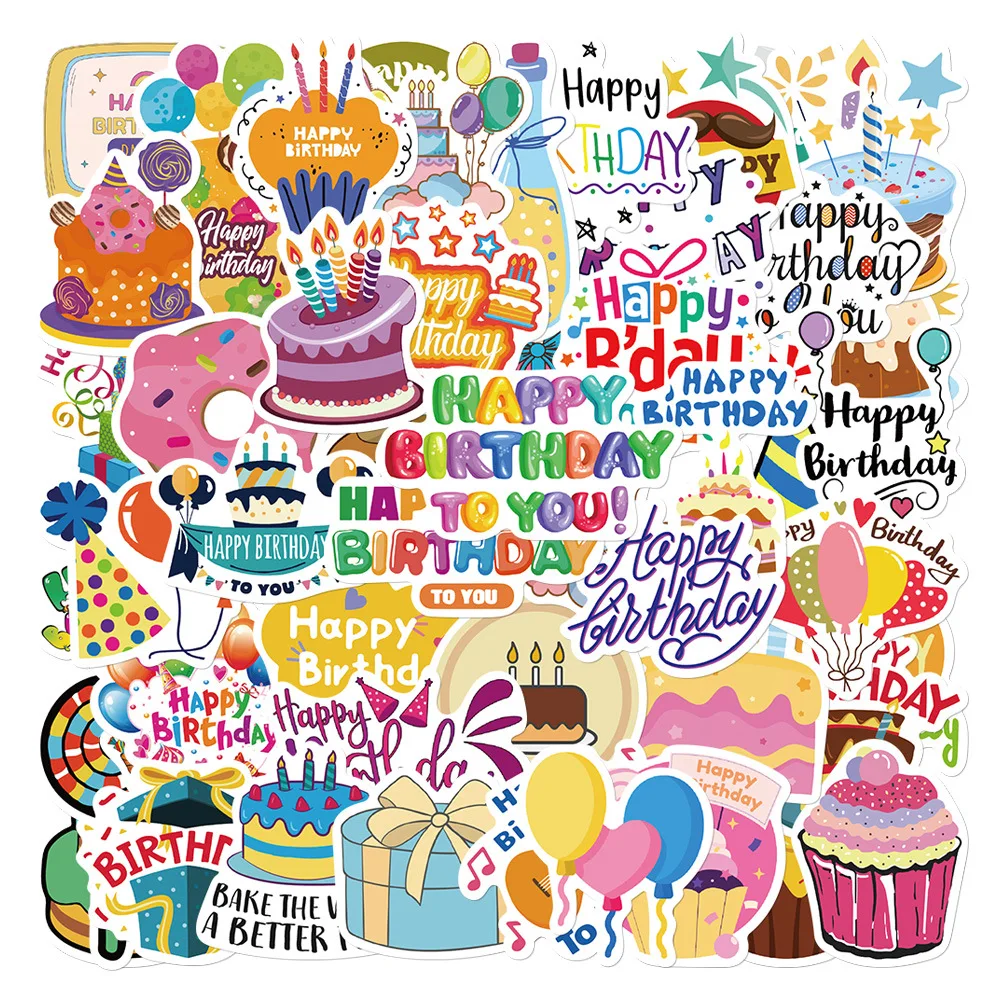 10/30/50PCS Happy Birthday Stickers Colorful Art Words Graffiti Decals DIY Laptop Wall Notebook Suitcase Sticker Kids Toy Gifts
10/30/50PCS Happy Birthday Stickers Colorful Art Words Graffiti Decals DIY Laptop Wall Notebook Suitcase Sticker Kids Toy Gifts