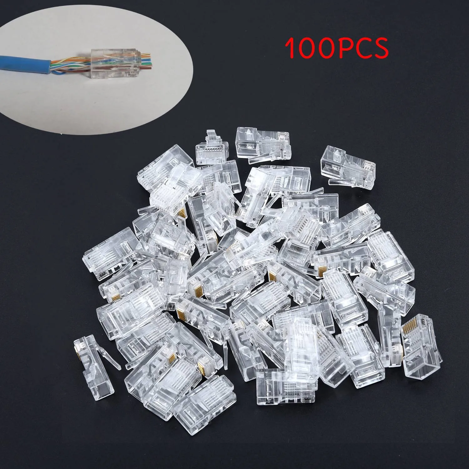 50/100Pcs RJ45 Connector Plug CAT6 RJ45 Network Cable Connector Modular Connector End Rj45 Pass Through CAT6 Network Connector
50/100Pcs RJ45 Connector Plug CAT6 RJ45 Network Cable Connector Modular Connector End Rj45 Pass Through CAT6 Network Connector