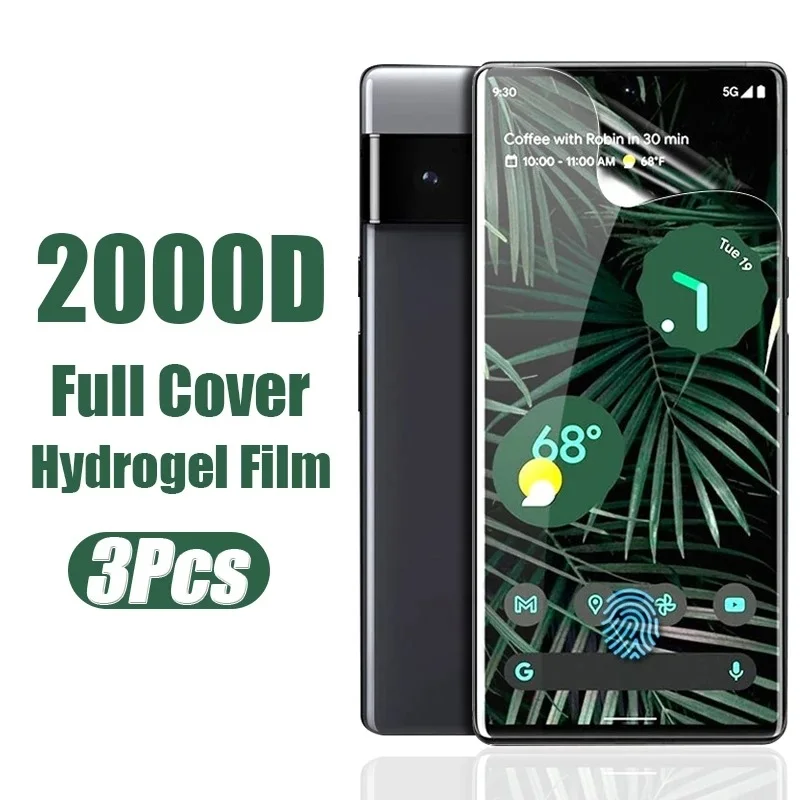 

3PCS Hydrogel Film For Google Pixel 8 Pro 7 7A 6 6A 5 5A 4A 4 XL 3 Fold 9H Screen Protector Film