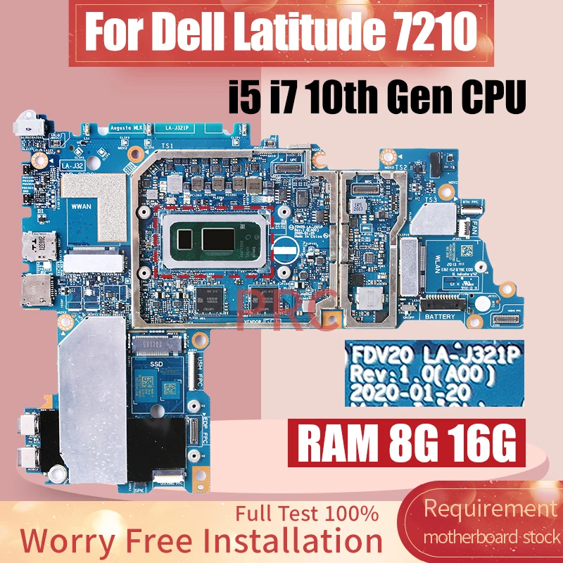 Материнская плата для ноутбука Dell Latitude 7210, Φ 0CTKYT 09XR7X LA-J321P 8G RAM i5-10310U 16G RAM i7-10610U
Материнская плата для ноутбука Dell Latitude 7210, Φ 0CTKYT 09XR7X LA-J321P 8G RAM i5-10310U 16G RAM i7-10610U