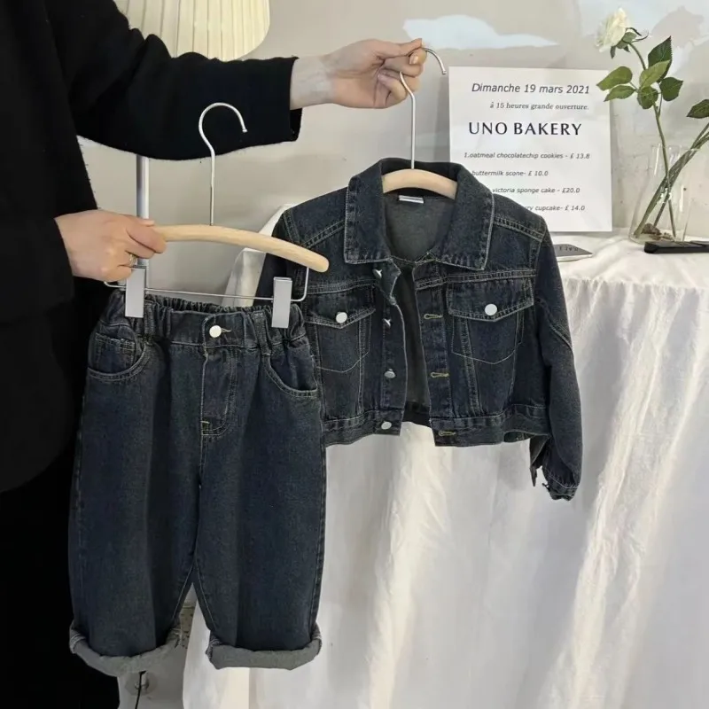 Boys' Clothes Sets Coat+Pants 2PCS/Set Cotton 2023 Jean Spring Autumn Sportswear Suit Tracksuit Teenagers Children Clothing
Boys' Clothes Sets Coat+Pants 2PCS/Set Cotton 2023 Jean Spring Autumn Sportswear Suit Tracksuit Teenagers Children Clothing