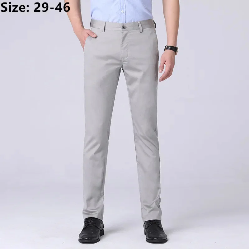 

Брюки мужские деловые, тонкие эластичные строгие офисные Костюмные брюки, не нуждаются в глажке, Цвет ледяной шелк, модель 44/42, на лето