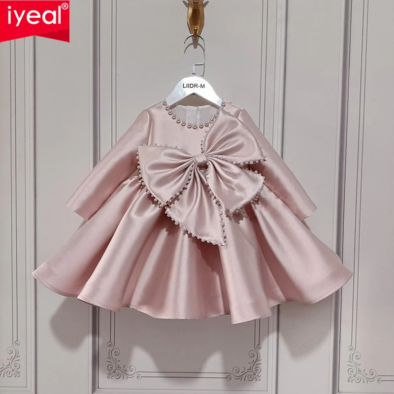 IYEAL Pink Children's Dress Birthday Party Dress Long Sleeve High Waist Large Bow Pearl Stage Performance Dress
IYEAL Pink Children's Dress Birthday Party Dress Long Sleeve High Waist Large Bow Pearl Stage Performance Dress