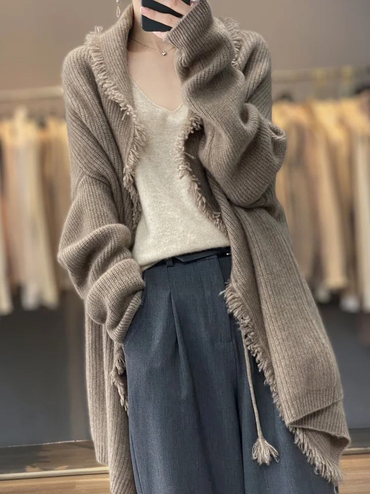 High Quality Women Oversized Cardigans Autumn Winter 100% Merino Wool Sweater Thick Warm Casual Cashmere Knitwear Korean Fashion
High Quality Women Oversized Cardigans Autumn Winter 100% Merino Wool Sweater Thick Warm Casual Cashmere Knitwear Korean Fashion