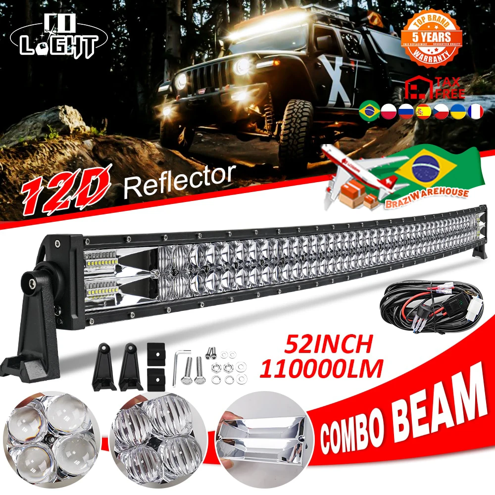 

CO LIGHT 2-Row 22" 32" 42" 52" LED Light Bar 11000LM Work Light Combo Offroad Led Bar for 4x4 4WD SUV ATV Boat Truck UAZ 12V 24V