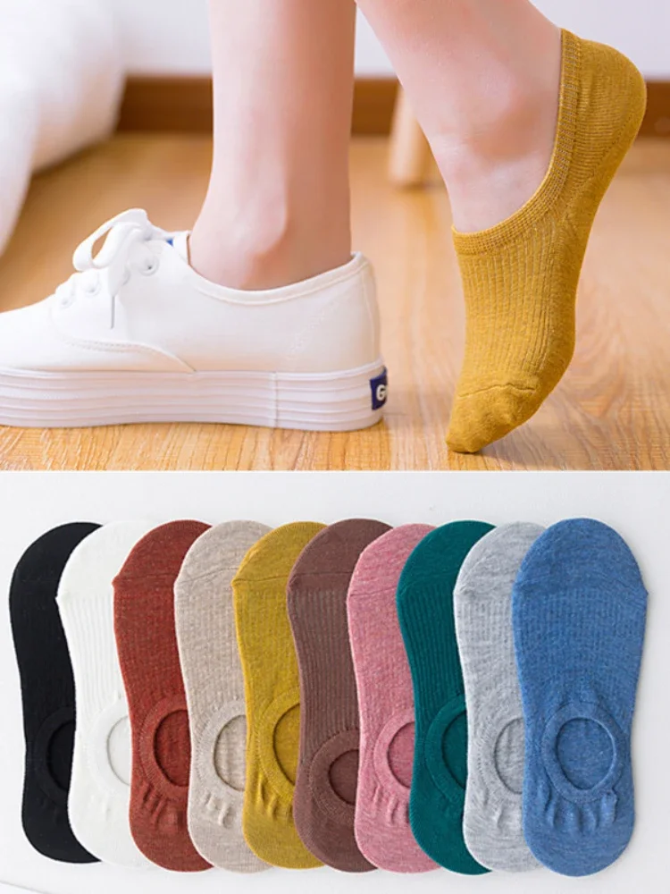 

1pair Women Boat Socks Summer Mujer Silicone Non-slip Chaussette Ankle Low Female Cotton Show Breathable Calcetines