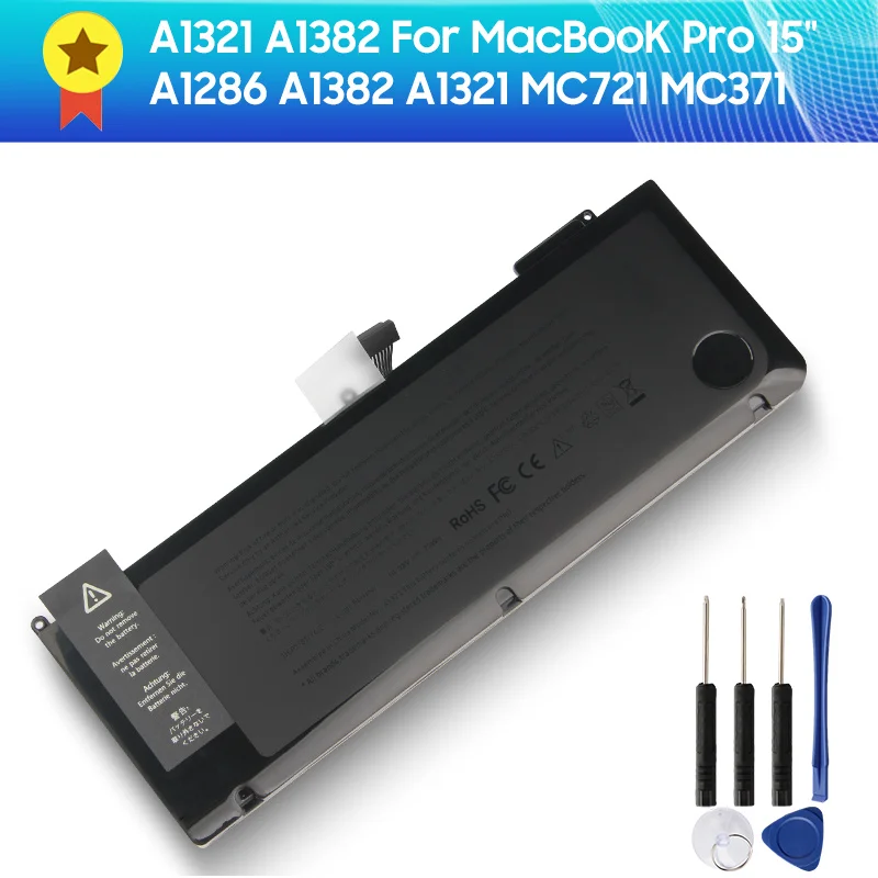 

Laptop Replacement Battery A1382 for MacBooK Pro 15" A1286 A1382 A1321 MC721 MC371 New Battery 77.5Wh A1321 73Wh +tools