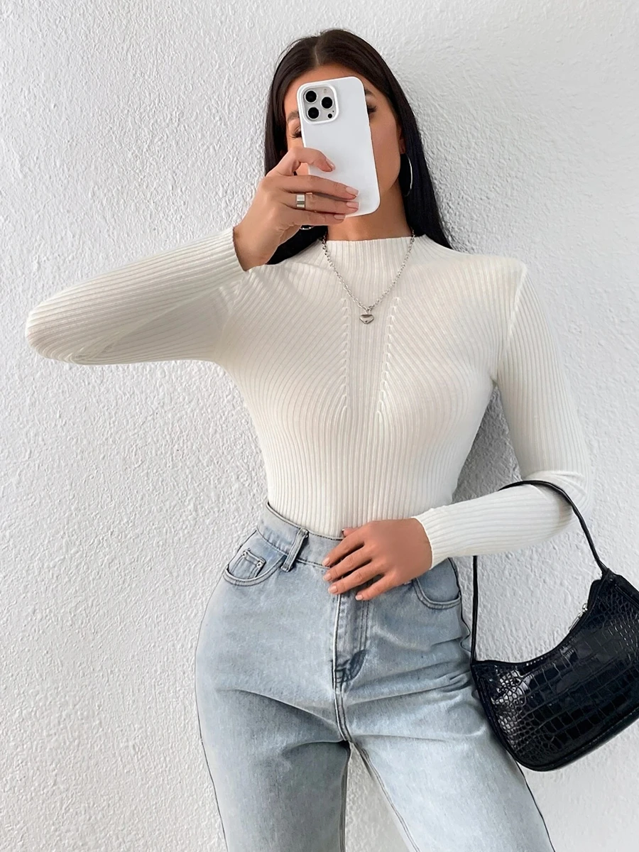 Spring Women Clasic Striped Solid Slim Y2k Turtleneck Sweater Pull Fashion Knitwears Pullovers Clothing Jumper Blouse 2 Mallzona S73be50dd1ef041759e02f6d11f44e305v Spring Women Clasic Striped Solid Slim Y2k Turtleneck Sweater Pull Fashion Knitwears Pullovers Clothing Jumper Blouse Mallzona