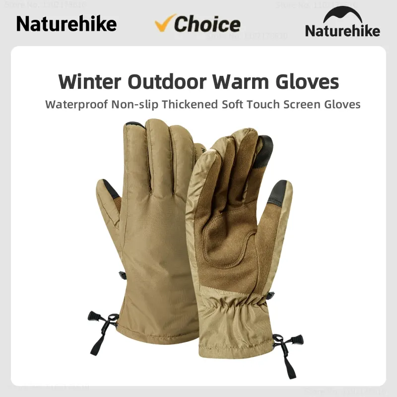 

Naturehike Зимние велосипедные перчатки, уличные спортивные теплые перчатки, горнолыжные лыжные Нескользящие износостойкие перчатки для сенсорных экранов