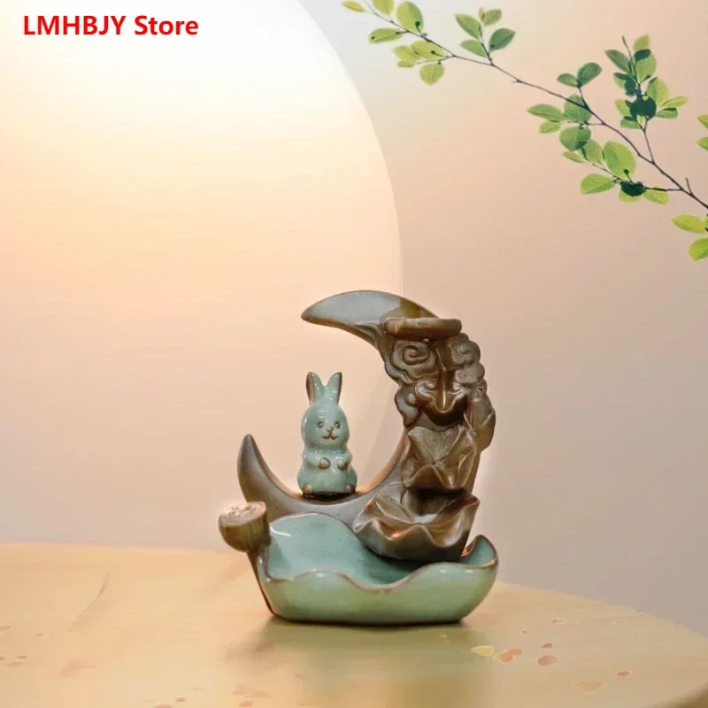 

Zodiac Moon Rabbit Reversible Incense Incense Craft Gift Brother Kiln Purple Sand Creative Ceramic Aromatherapy Stove Ornaments