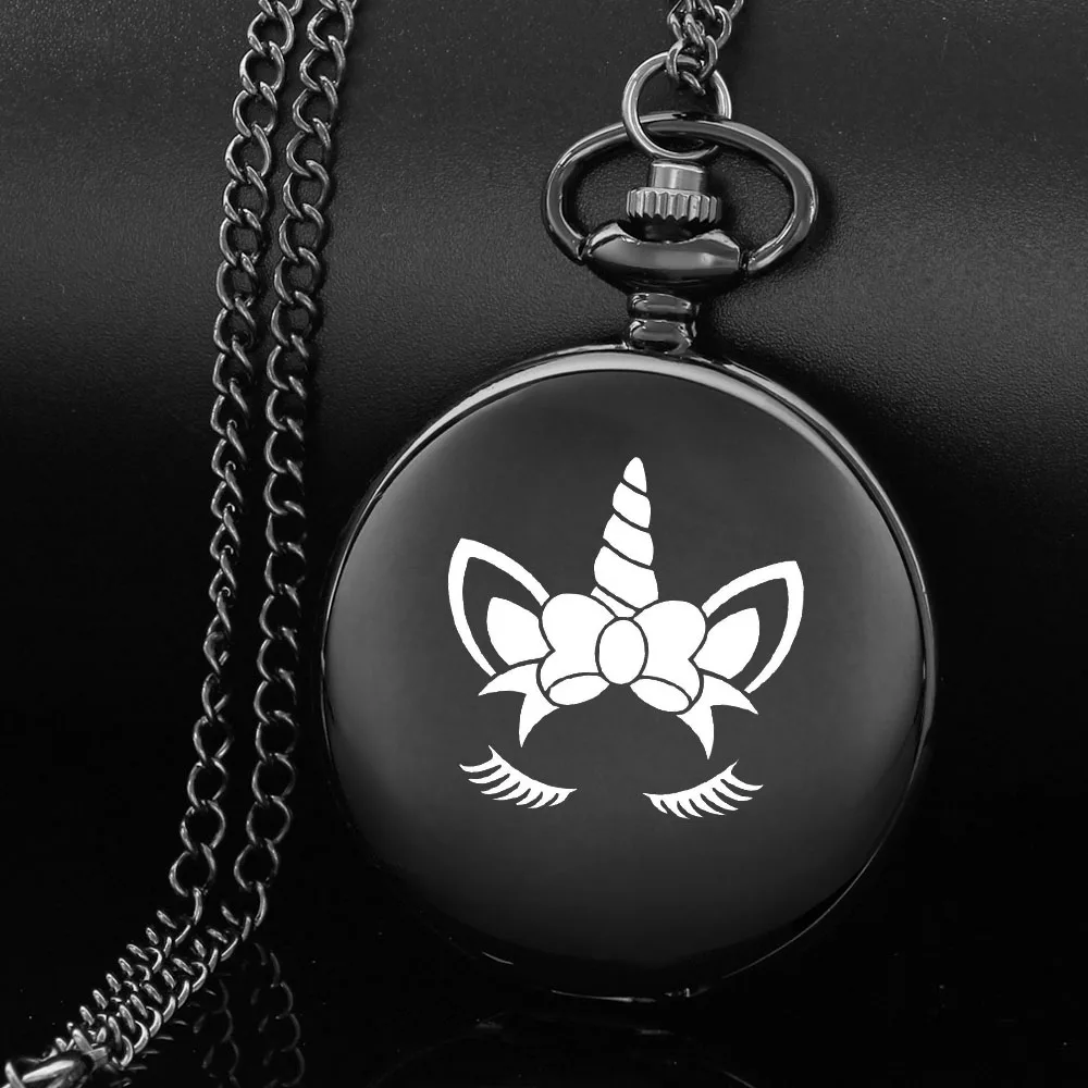 Laser Smooth Uniconr Pattern Design Quartz Necklace Pocket Watch Casual Chain Watches Gift for Boys and Girls reloj de bolsillo
Laser Smooth Uniconr Pattern Design Quartz Necklace Pocket Watch Casual Chain Watches Gift for Boys and Girls reloj de bolsillo