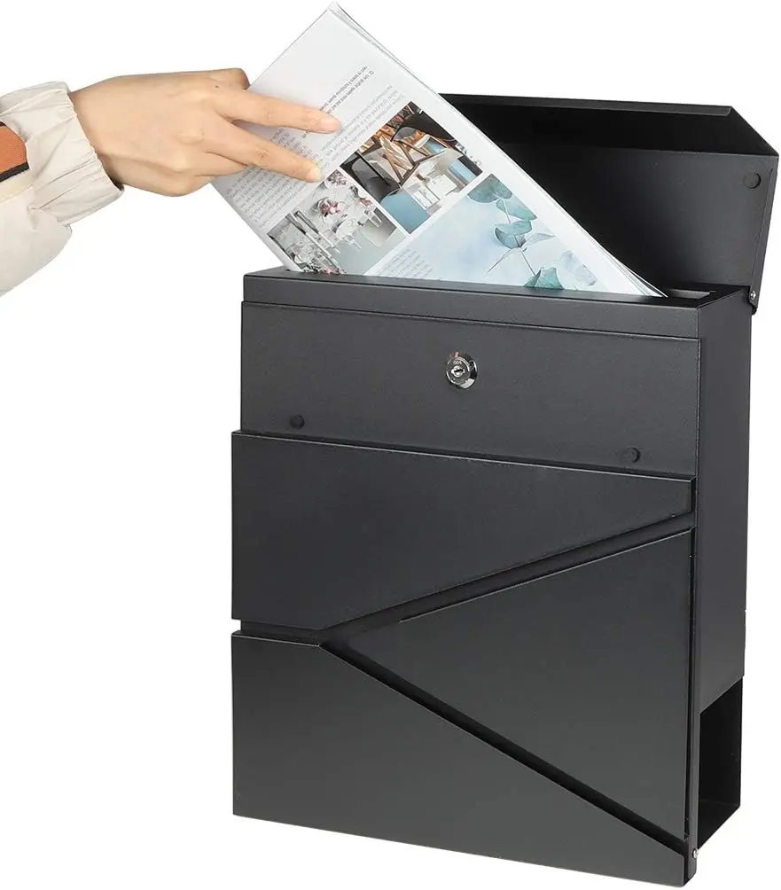 Locking Mailbox Wall Mount- Waterproof mailboxes with Secure Key Lock and Newspaper Compartment Key Lock Drop Box Extra Large
Locking Mailbox Wall Mount- Waterproof mailboxes with Secure Key Lock and Newspaper Compartment Key Lock Drop Box Extra Large