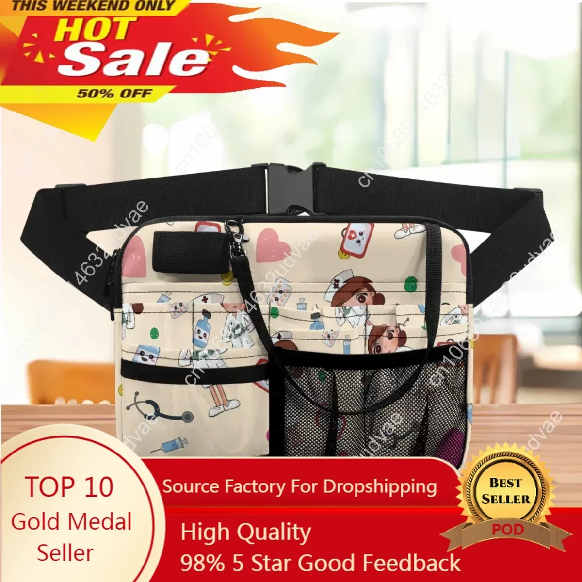 

Medical Doctor Nurse Fanny Pack Adjustable Waist Strap Multi Compartment Organizer Pouch Belt Bags for Physician Assistants 2023