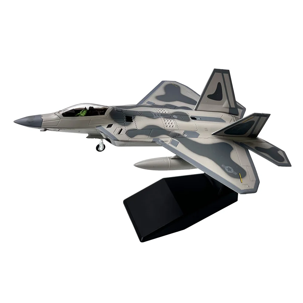 

1:100 1/100 Scale US Lockheed Martin F-22 F22 Raptor Fighter Plane Diecast Metal Airplane Aircraft Model Boy Birthday Gift Toy