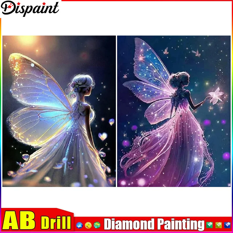 Алмазная 5D Вышивка Dispaint AB «сделай сам», полноформатная картина с изображением бабочки, эльфа, девушки, квадратная/круглая Искусство декора планшетов
Алмазная 5D Вышивка Dispaint AB «сделай сам», полноформатная картина с изображением бабочки, эльфа, девушки, квадратная/круглая Искусство декора планшетов