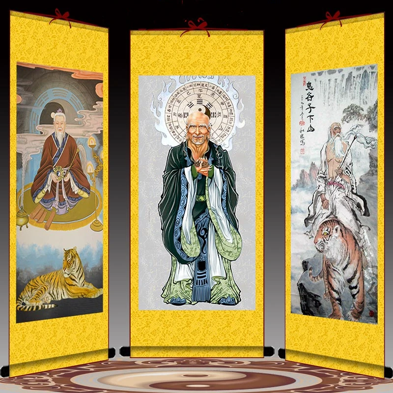 Guiguzi, portrait of Wang Zen's ancestor, hanging picture of Wang Xu riding a tiger, strategist seeking sainthood, Taoist immort
Guiguzi, portrait of Wang Zen's ancestor, hanging picture of Wang Xu riding a tiger, strategist seeking sainthood, Taoist immort