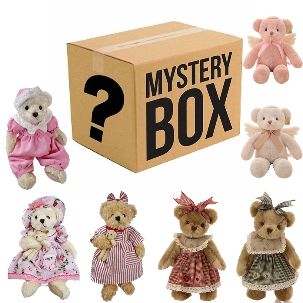 

Kawaii Mystery Box Blind Box Teddy Bear Plush Toys Bears Stuffed Animals Doll Baby Kids Children Girls Surprise Random Gifts