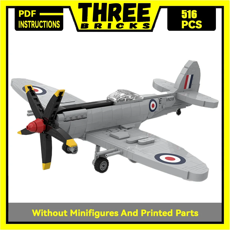 Military Series Moc Building Blocks 1:35 Scale Spitfire F MK.24 Model Technology Aircraft Bricks DIY Assembly Fighter Toys Kids
Military Series Moc Building Blocks 1:35 Scale Spitfire F MK.24 Model Technology Aircraft Bricks DIY Assembly Fighter Toys Kids