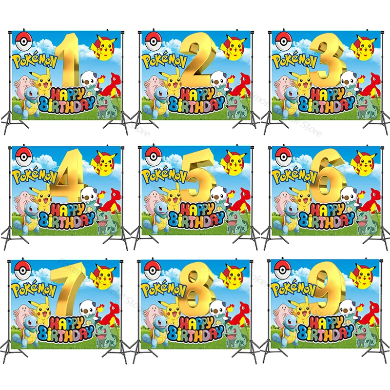 Pokemon Birthday Number 1 2 3 4 5 6 7 8 9 Party Backdrop Anime Pikachu Cartoon Vinyl Background Backdrop Party Supplies Decor
Pokemon Birthday Number 1 2 3 4 5 6 7 8 9 Party Backdrop Anime Pikachu Cartoon Vinyl Background Backdrop Party Supplies Decor