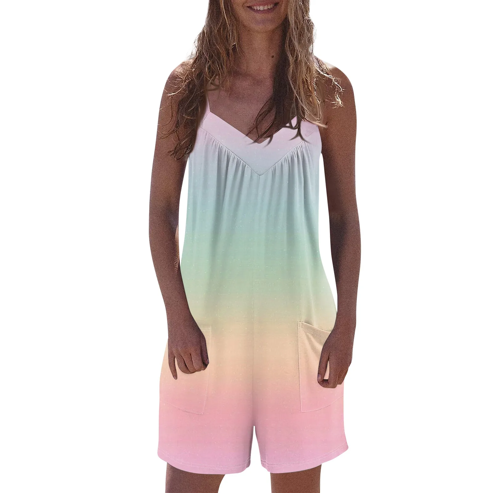 Women's Fashion Casual Loose V-Neck Sleeveless With Pockets Printed Jumpsuit платье женское vestidos para mujer 원피스 롱원피스#
Women's Fashion Casual Loose V-Neck Sleeveless With Pockets Printed Jumpsuit платье женское vestidos para mujer 원피스 롱원피스#