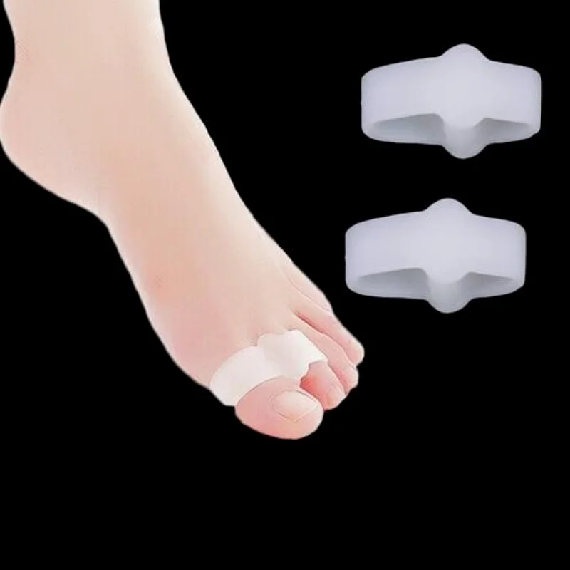 

Sdotter 1Pair Silicone Gel Toe Separator Toe Finger Separator Feet Care Braces Supports Tools Pinky Guard Foot Hallux Valgus