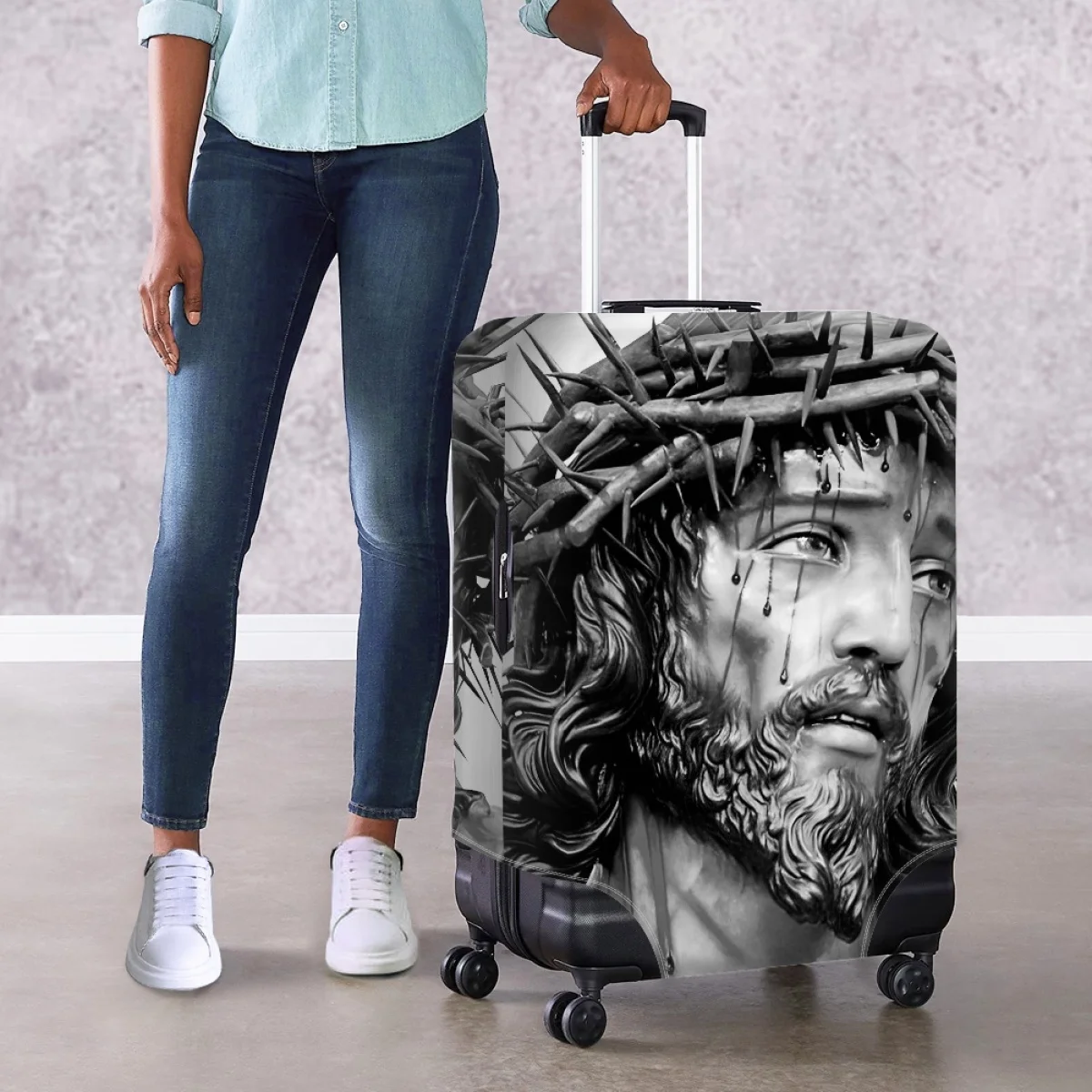 Twoheartsgirl Jesus Face Catholic Lent Holy Week Art Crown Luggage Covers Portable Travel Suitcase Cover Essentials Accessories
Twoheartsgirl Jesus Face Catholic Lent Holy Week Art Crown Luggage Covers Portable Travel Suitcase Cover Essentials Accessories
