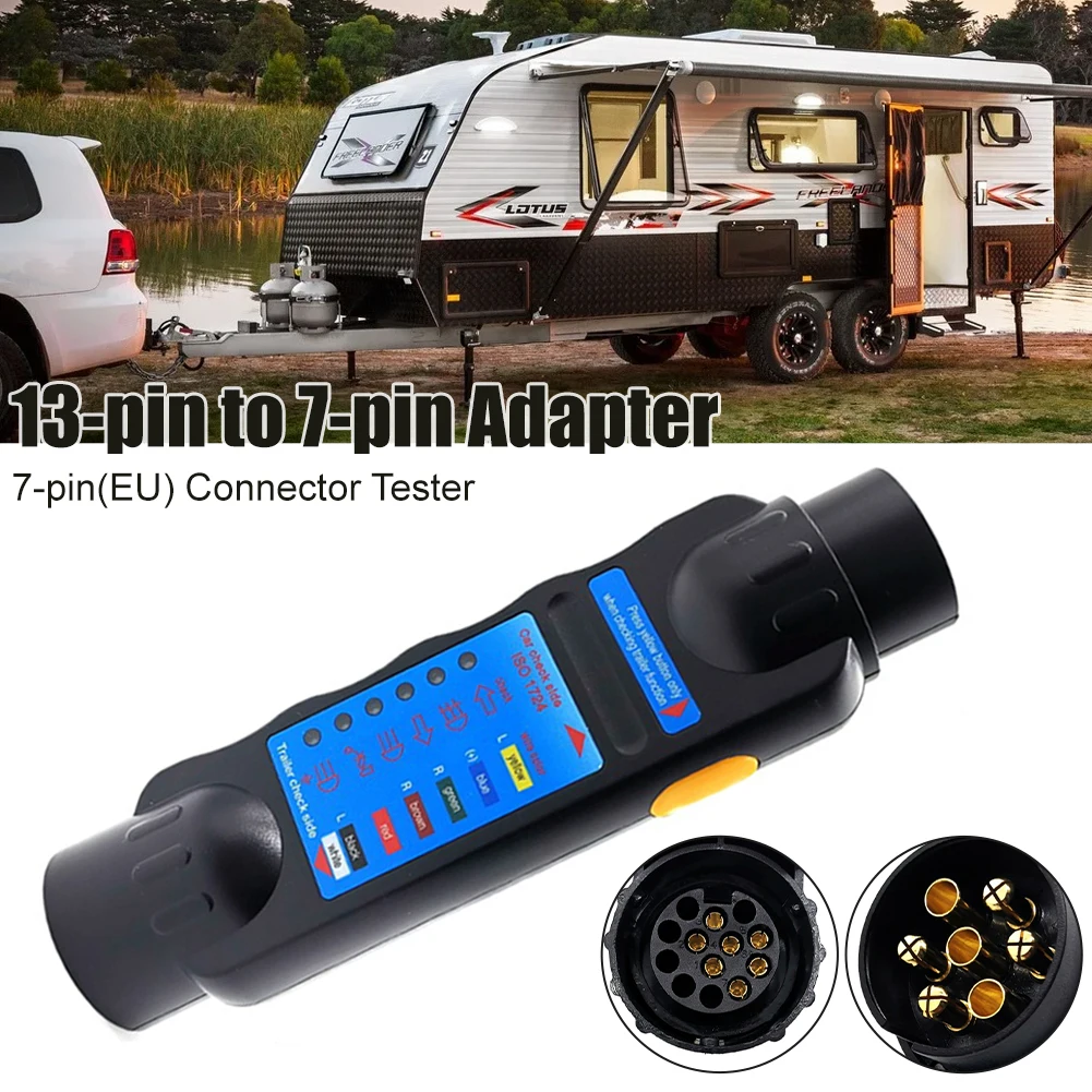 7pin To 13pin 12V Car Trailer Tester Plug 7pin To 13pin Adapter RV Towing Light Cable Circuit Connector Tester Diagnostic Tools
7pin To 13pin 12V Car Trailer Tester Plug 7pin To 13pin Adapter RV Towing Light Cable Circuit Connector Tester Diagnostic Tools