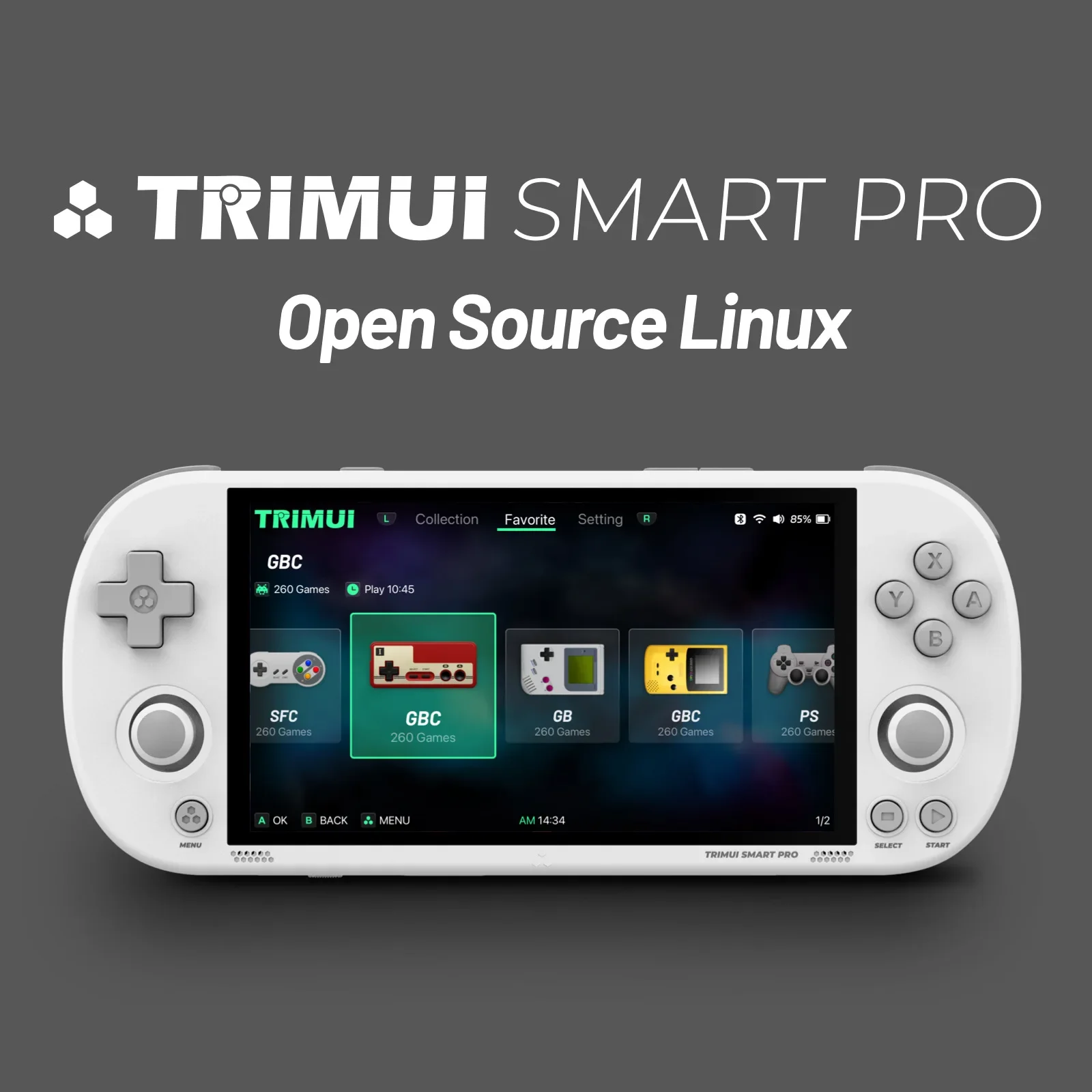 

Trimui Smart Pro PSP 4.96 Inches Handheld Games Portable Retro Arcade 256g Linux Open Source Games Console Kid For Birthday Gift