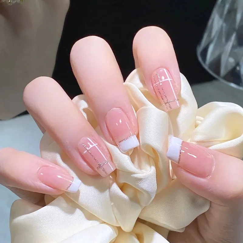 Short False Nail Natural Pink Nude Color White French Fake Nail Tips Full Cover Acrylic For Girls Fingernails
Short False Nail Natural Pink Nude Color White French Fake Nail Tips Full Cover Acrylic For Girls Fingernails