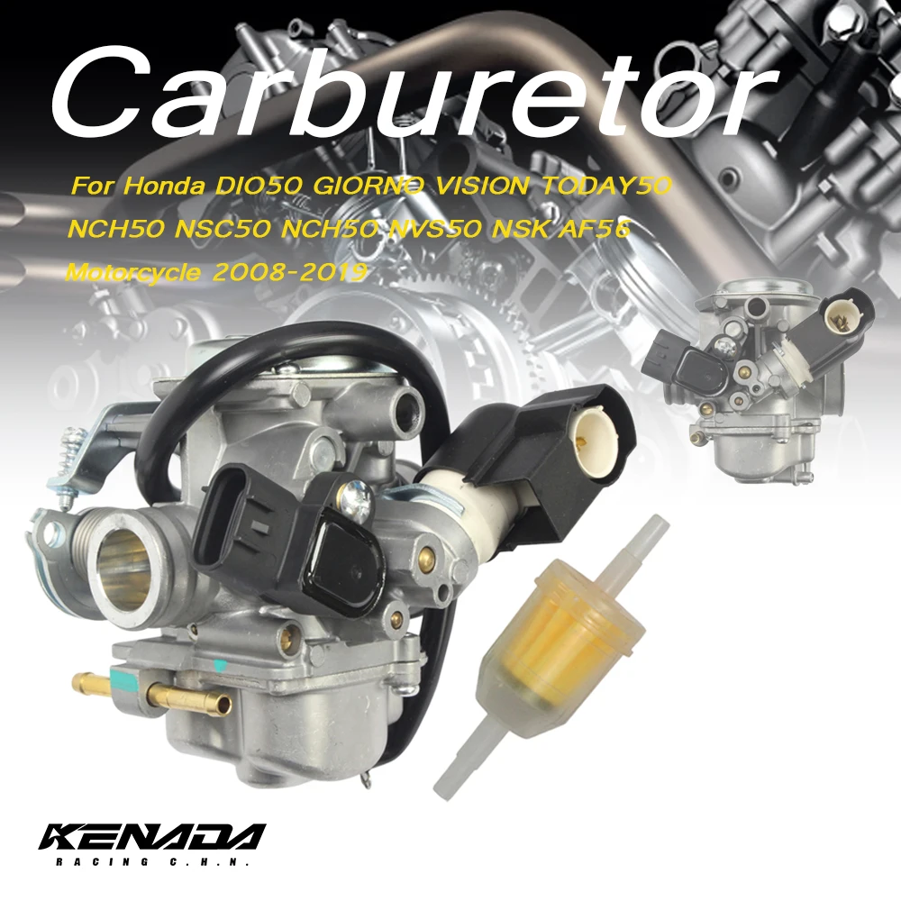 Carburetor For Honda DIO50 GIORNO VISION TODAY50 NCH50 NSC50 NCH50 NVS50 NSK AF56 Motorcycle 2008-2019
Carburetor For Honda DIO50 GIORNO VISION TODAY50 NCH50 NSC50 NCH50 NVS50 NSK AF56 Motorcycle 2008-2019