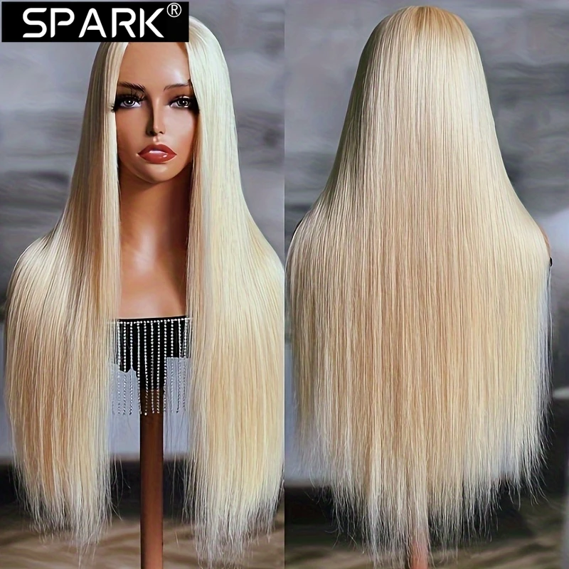 SPARK 13x4 HD Lace Frontal Wig #613 Honey Blonde 100% Human Hair 1B Straight Wigs Preplucked 18-32 Inch Remy Hair 180% Density
SPARK 13x4 HD Lace Frontal Wig #613 Honey Blonde 100% Human Hair 1B Straight Wigs Preplucked 18-32 Inch Remy Hair 180% Density
