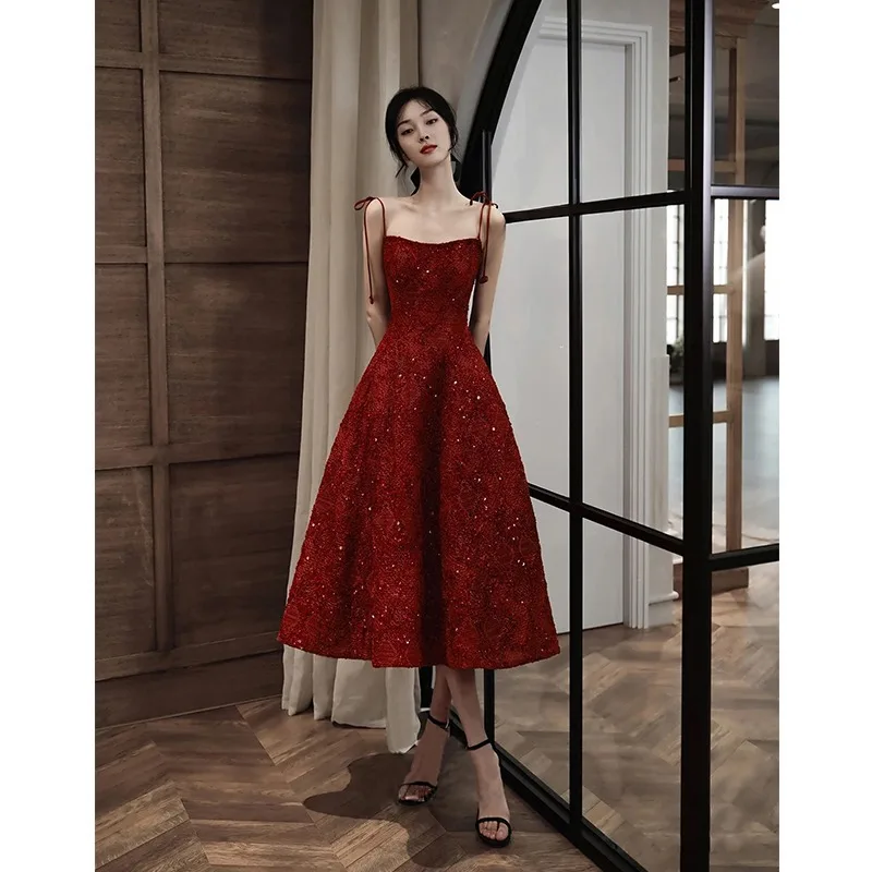 Harajpee Sequin Toast Bride 2024 New Luxury French Style Sling Dresses Engagement Goddess Gentle Princess Evening Vestido
Harajpee Sequin Toast Bride 2024 New Luxury French Style Sling Dresses Engagement Goddess Gentle Princess Evening Vestido