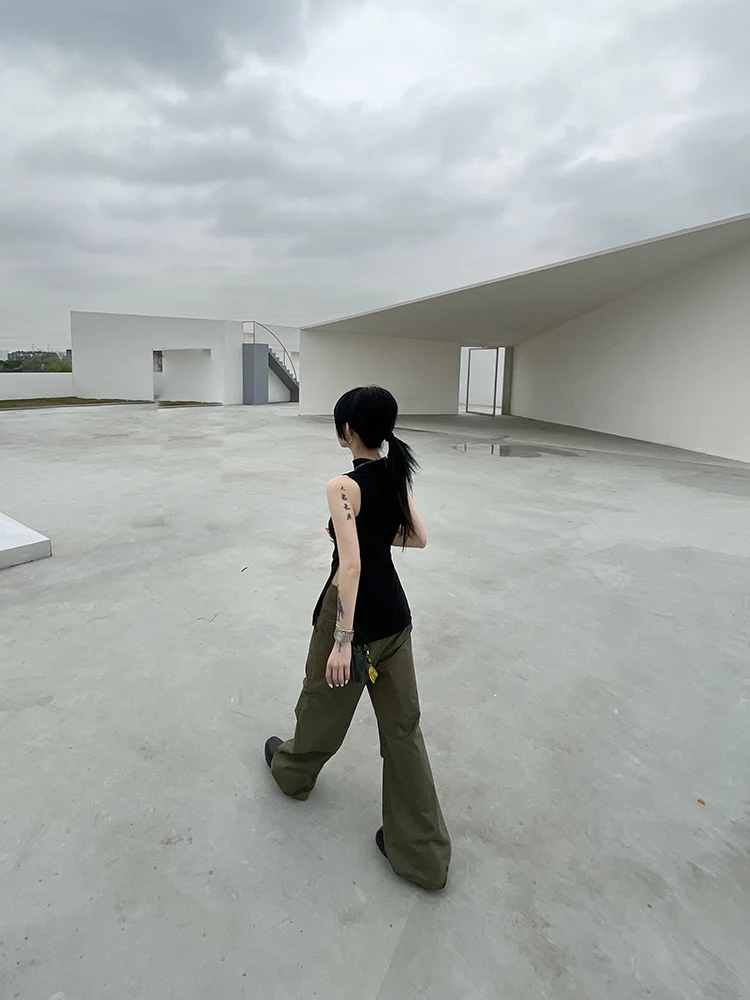 Black Tank Top | Grunge Gothic Turtleneck Top | Cyber Y2k Chic Clothes Dark Aesthetic Streetwear Black Tank Top | Grunge Gothic Turtleneck Top | Cyber Y2k Chic Clothes Dark Aesthetic Streetwear