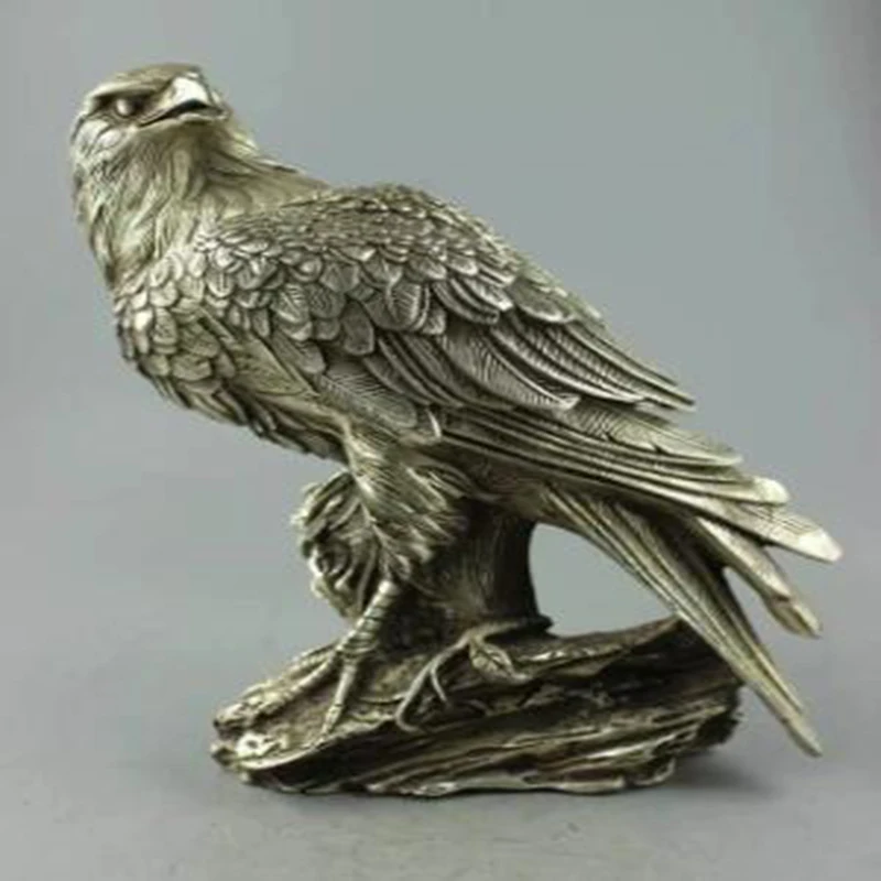 

decoration bronze factory outlets Tibet Silver Collectible Decorated Old Handwork Tibet Silver Carve Eagle On & Statue