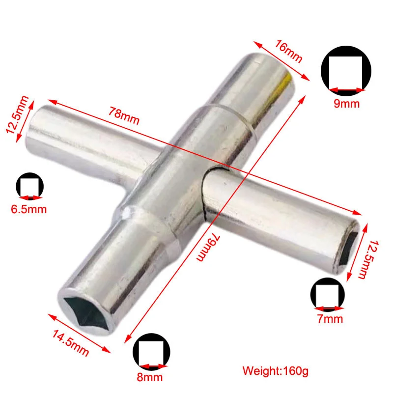 Universal Square Key Wrench 6/7/8/9mm 4IN1 Faucet Wrench Plumber Bathroom Wrench For Gas Electric Meter Cabinets Bleed Radiators
Universal Square Key Wrench 6/7/8/9mm 4IN1 Faucet Wrench Plumber Bathroom Wrench For Gas Electric Meter Cabinets Bleed Radiators