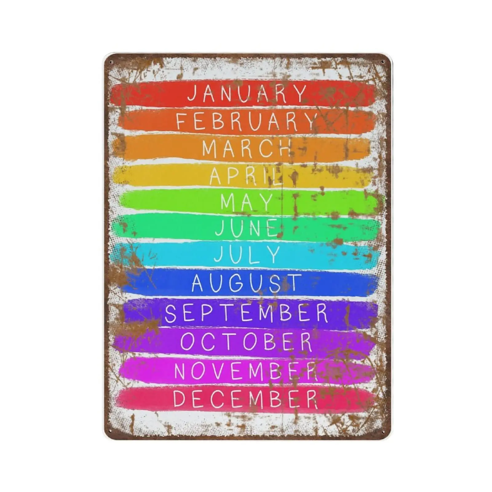 Antique Durable Thick Metal Sign,Months of The Year Tin Sign, Educational Kids Room Wall Decor,Novelty Signs for Home Kitchen Ca
Antique Durable Thick Metal Sign,Months of The Year Tin Sign, Educational Kids Room Wall Decor,Novelty Signs for Home Kitchen Ca