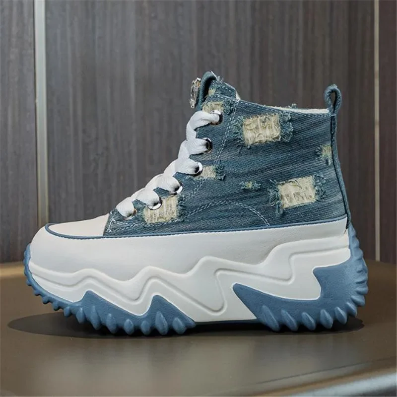 7cm New Women's Fashion Sneakers Platform Canvas Shoes Skateboarding Lace-Up Classic Ladies ventilate Leather rhinestone shoe
7cm New Women's Fashion Sneakers Platform Canvas Shoes Skateboarding Lace-Up Classic Ladies ventilate Leather rhinestone shoe