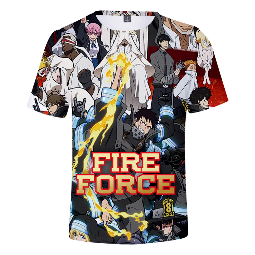 Футболка с 3D-принтом аниме Fire Force, уличная одежда в стиле кэжуал, спортивный топ с коротким рукавом в стиле Харадзюку для мужчин и женщин, в стиле хип-хоп
Футболка с 3D-принтом аниме Fire Force, уличная одежда в стиле кэжуал, спортивный топ с коротким рукавом в стиле Харадзюку для мужчин и женщин, в стиле хип-хоп